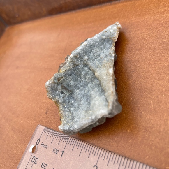 Cubic Fluorite on Druze Quartz - Picture 14 of 16